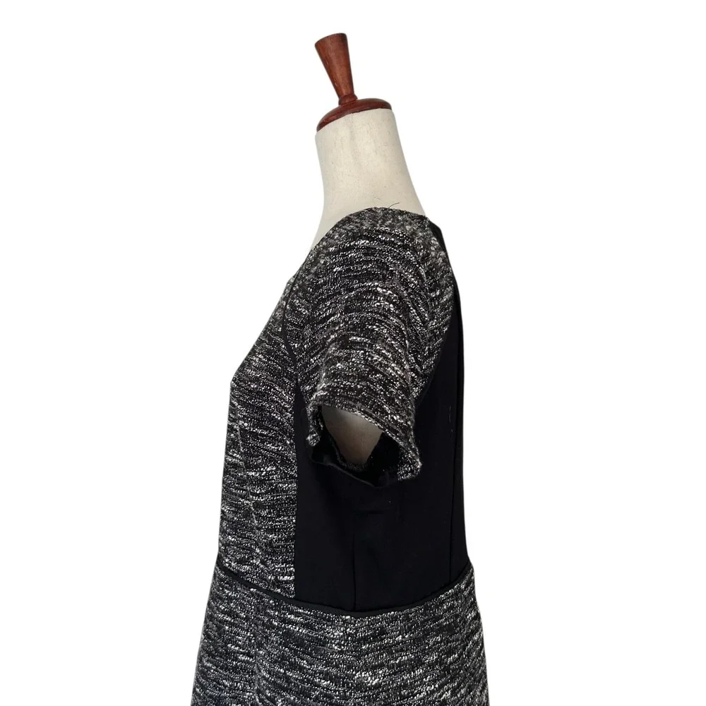 J. Crew J.Crew Dress 12 Mixed Tweed Boucle Fit Flare Flounce A-Line Midi (2)‎